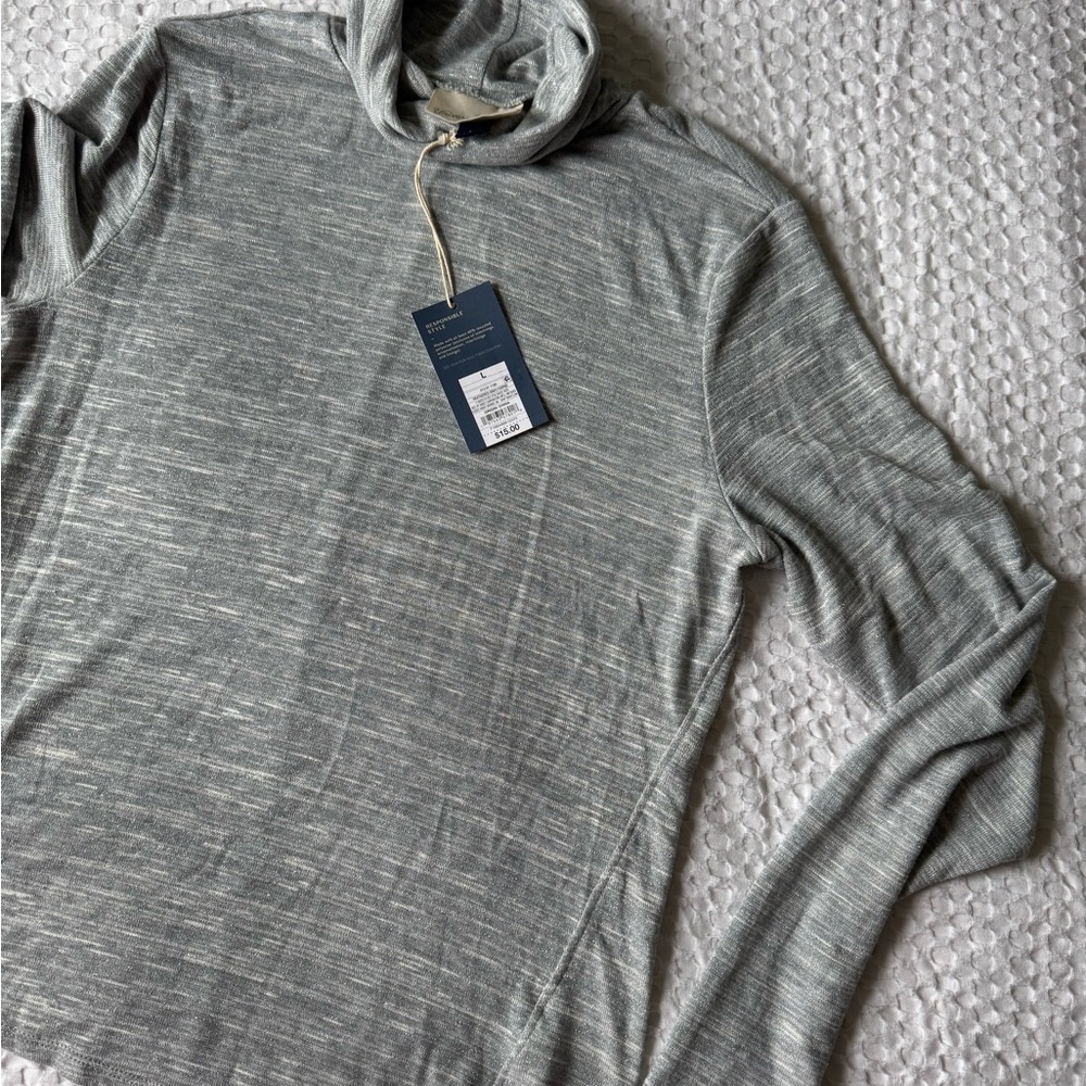 Universal Thread Thin Gray Turtleneck Long Sleeve Shirt with Silver Speckles